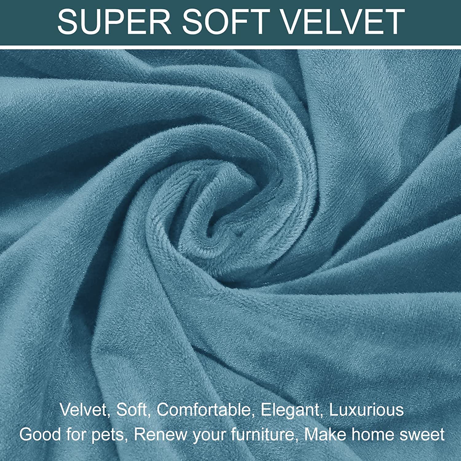 Copri Pouf Rettangolare Elasticizzato - Fodera In Velluto Per Ottomano E Poggiapiedi - Foto 4