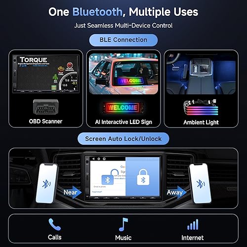 Miniatura 7 de ATOTO A5L - Estéreo de coche doble DIN Android de 7 pulgadas, CarPlay inalámbrico y Android Auto, conexión Wi-FiBluetoothUSB, radio de coche 2G+32G,