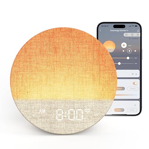 Dreamegg Sunrise Alarm Clock Wake-Up Light with App Control