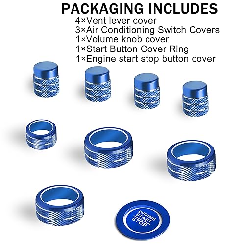 Miniatura 6 de SENSHINE Aire acondicionado, cubierta de perilla de ventilación para accesorios Honda Civic 2022 2023 2024 para Honda CRV 2023 2024 Anillo de botón
