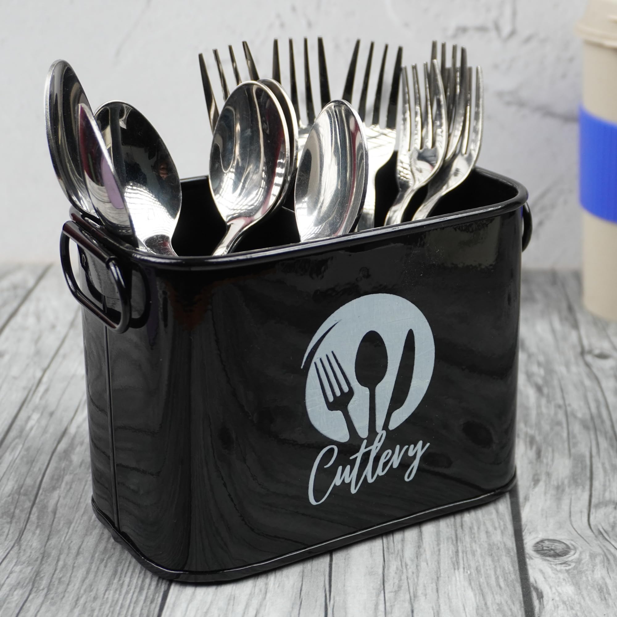 MARKETING PORIUM Cutlery Holder | Rustic Spoon Stand for Kitchen | Kitchen Decor Item | Metal Spoon Holder | Spoon Stand for Dining Table Kitchen Accessories (Black) (B0CHGJHYX1) Amazon Price History, Amazon Price Tracker