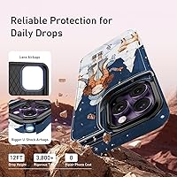 Vista 5 de LETO para iPhone 15 Pro Funda tipo cartera - Tapa tipo folio con patada - Diseños de moda - Tarjetero - Funda protectora para mujeres y niñas - 6.1
