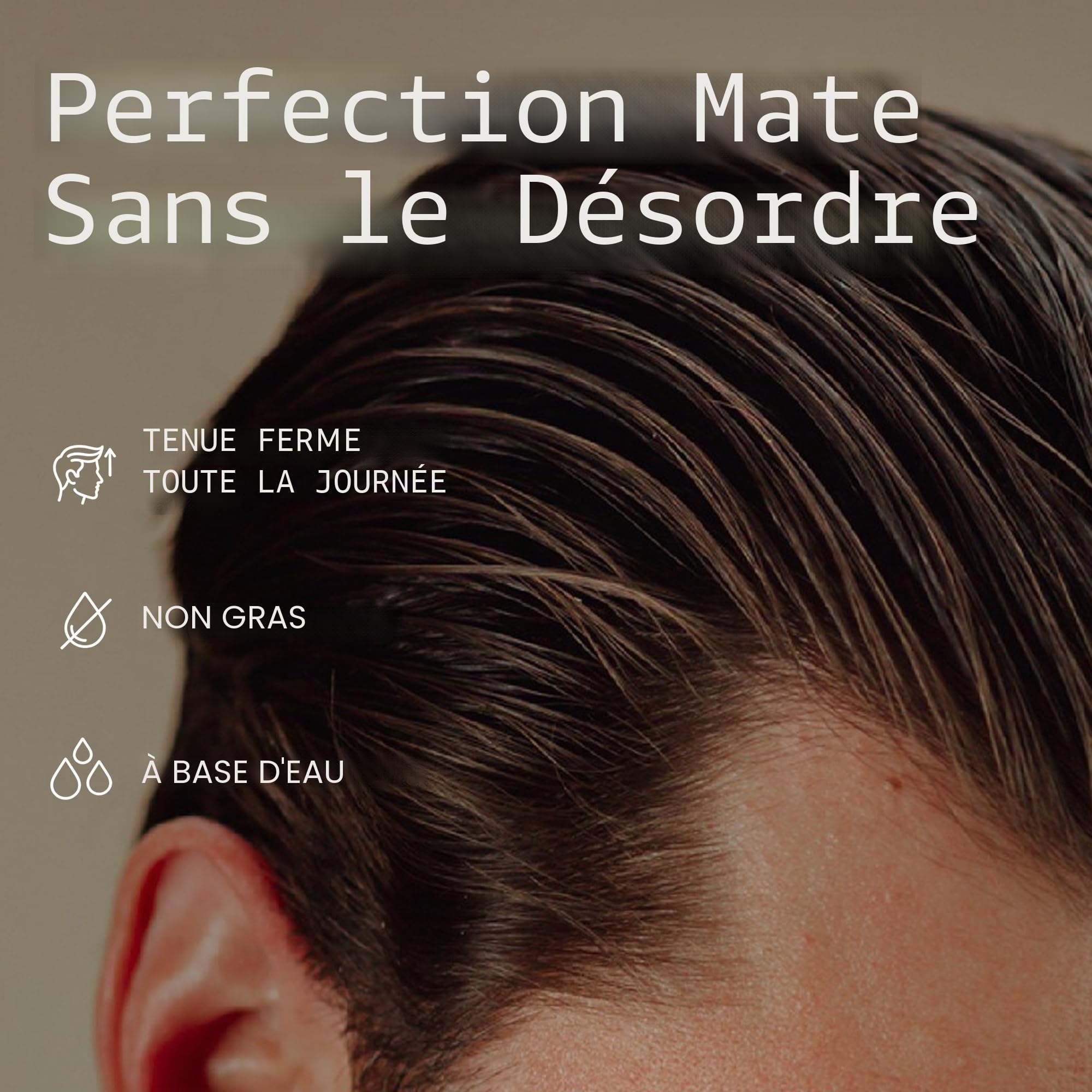 Firsthand Supply Clay Pomade pour hommes et femmes Finition mate Tenue extra forte Non grasse Pommade bio à base d’eau Facile à recoiffer Idéal pour cheveux courts à mi-longs 88 ml
