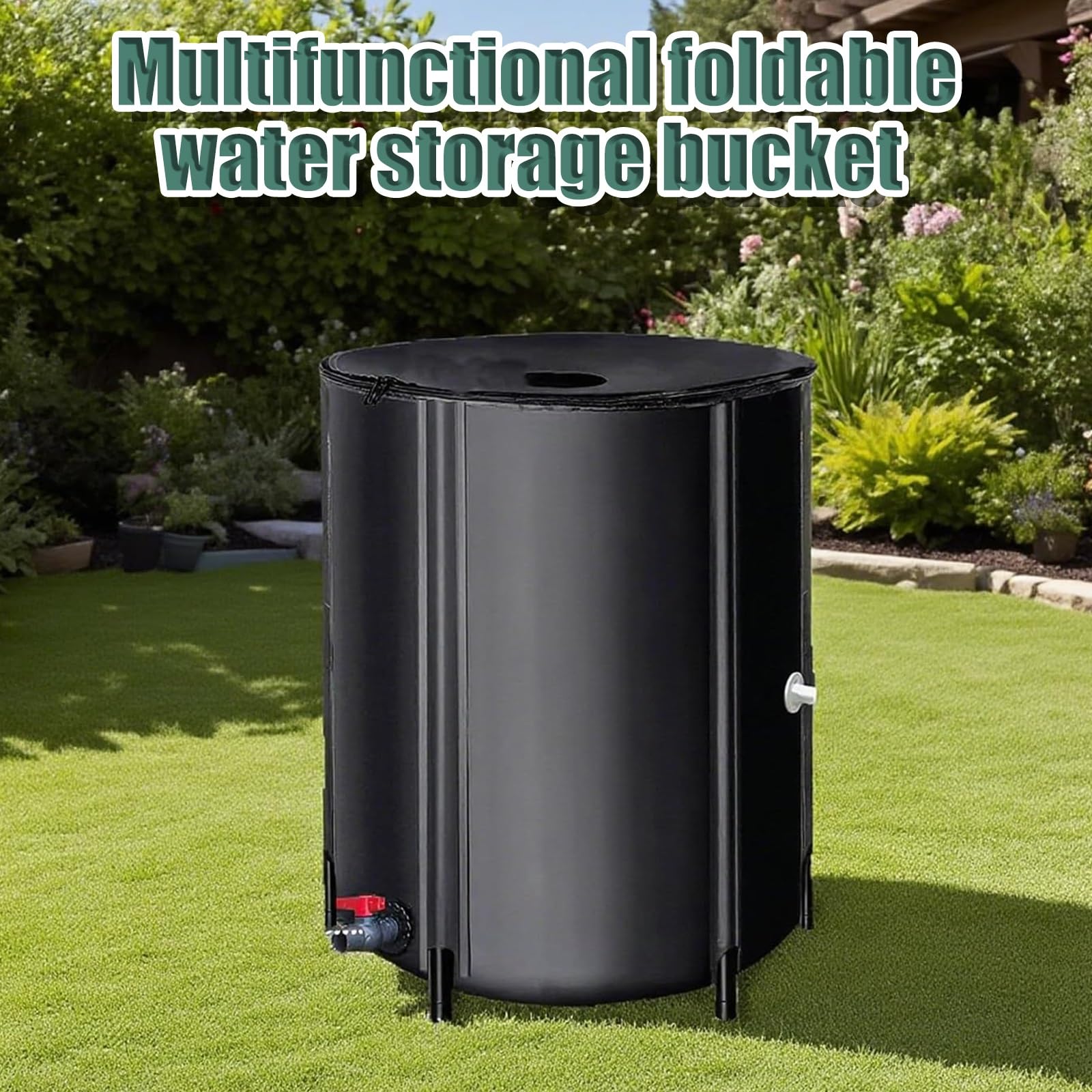 Depósito de recogida de agua de lluvia, Colector De Agua Lluvia for Canalones Multicolor 50L-1350L(Noir,200L)