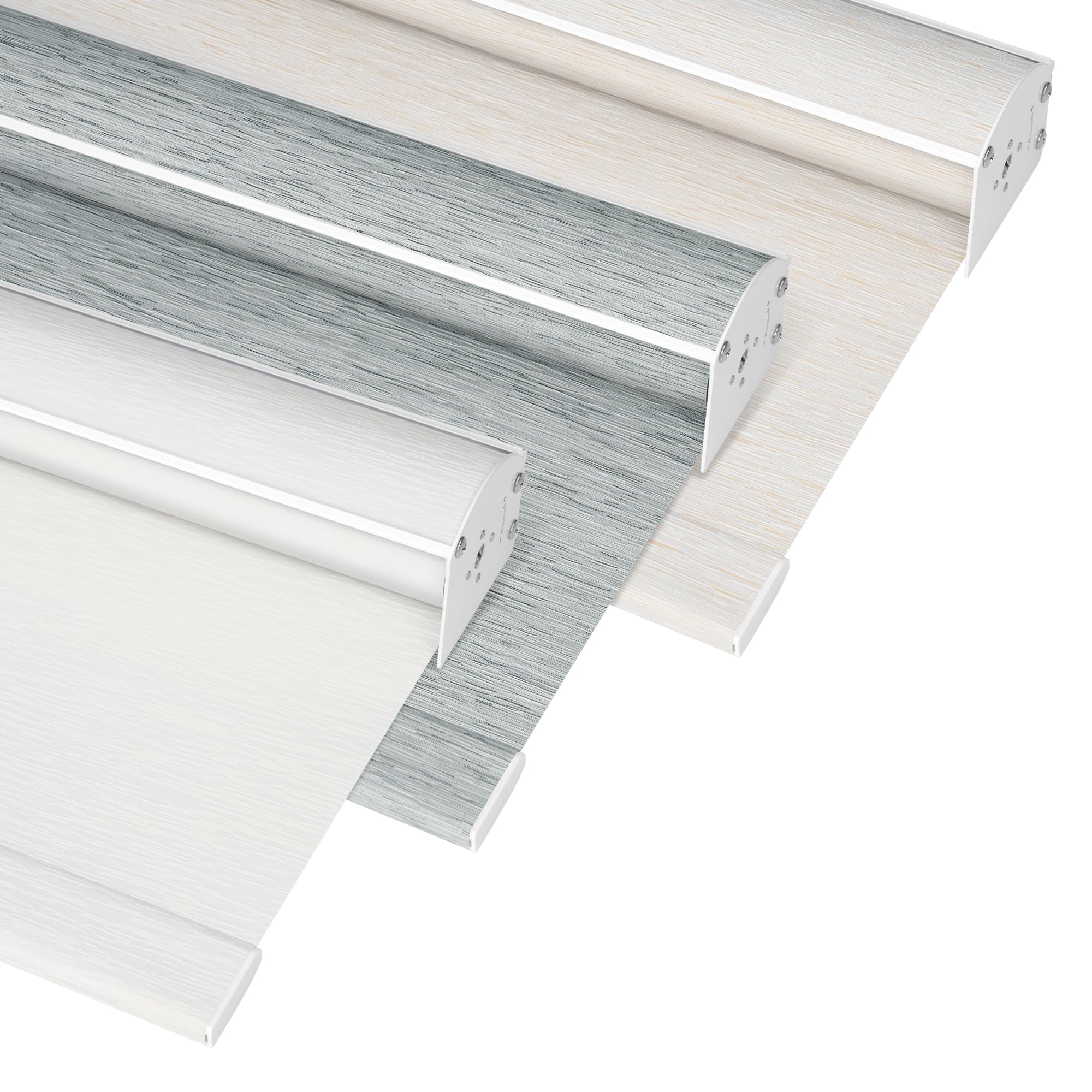 Boolegon Light Filtering Roller Shades for Windows,Cordless Roller Blinds with Cassette Valance,Thermal Insulated Fabric UV Protection Roller Window Shades for Home,Bedroom,Office,White,33