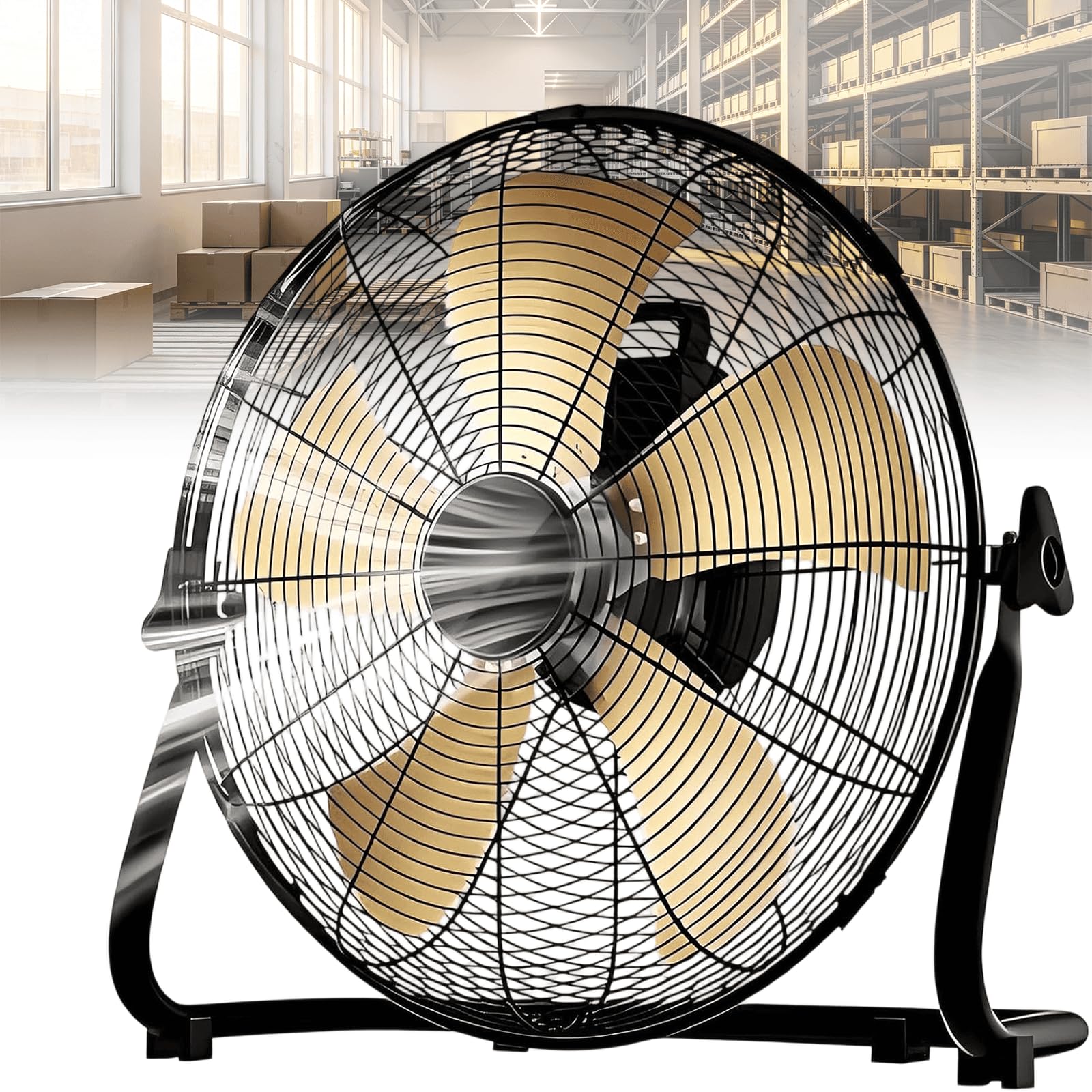 Ventilador Industrial con 4 Velocidades,Ventilador Silencioso De 4000 CFM