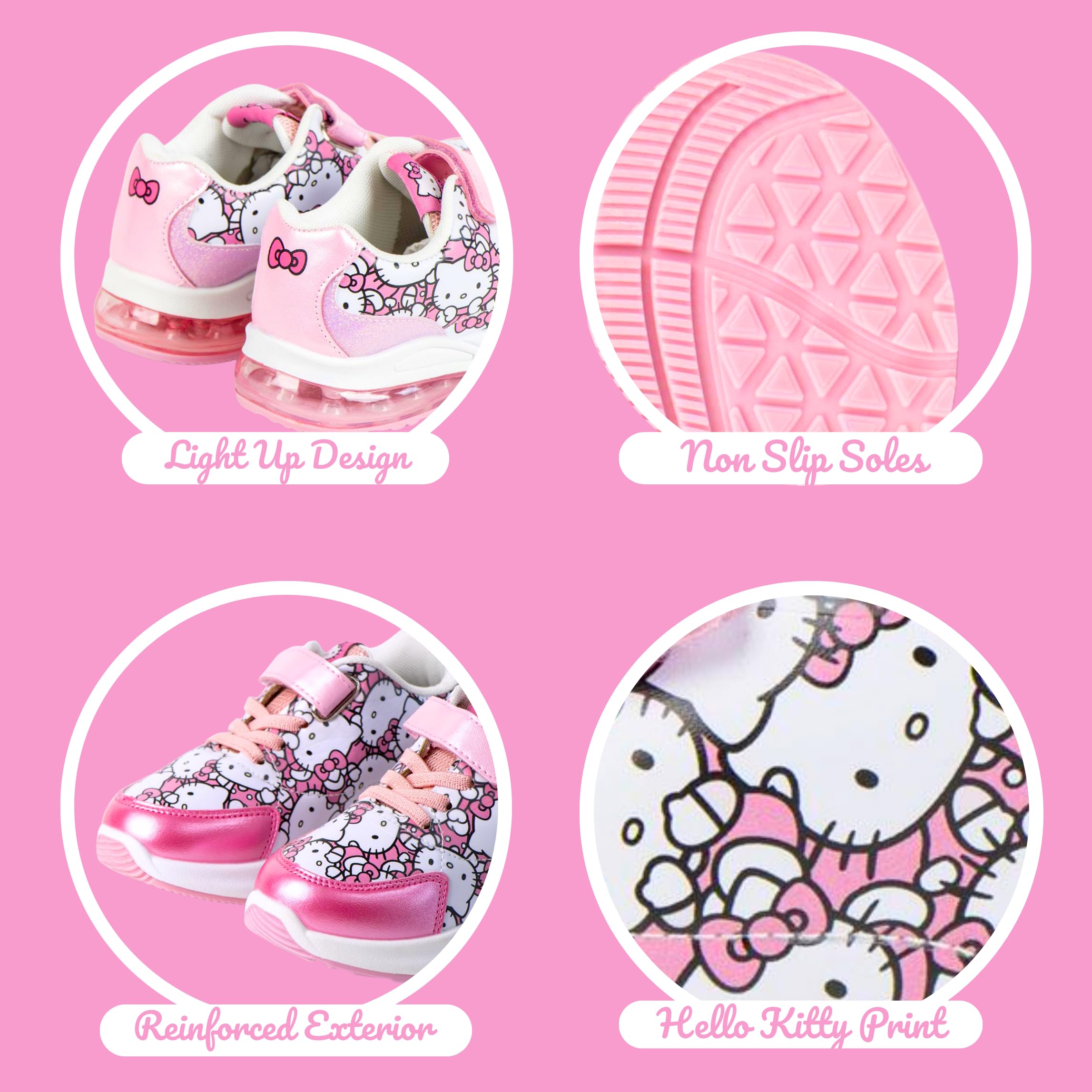 Hello Kitty Zapatos Niñas, Calzado Infantil, Deportivas Diseño Brillante, Incluye Caja de Regalo, Tallas EU 25 a 32