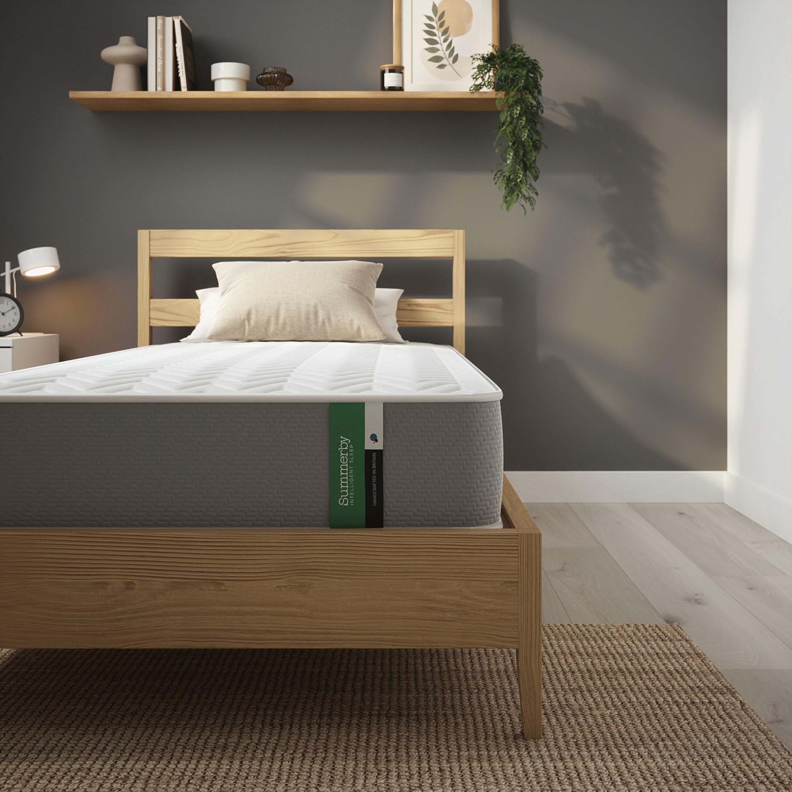 Summerby Sleep Single (90cm x 190cm), Comfort Foam & Coil Spring Hybrid Mattress, Comfy & Affordable Orthopaedic Mattress For Single Bed, Durable Coil & Comfort Foam Mattress