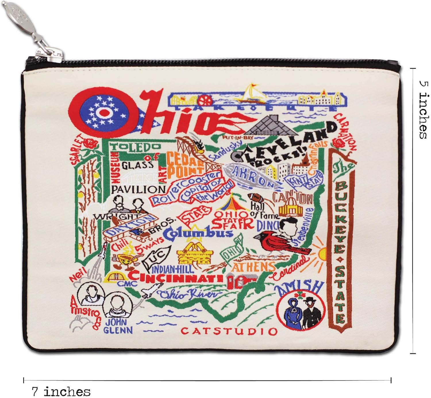 Catstudio Ohio Zipper Pouch Purse | Holds Your Phone, Coins, Makeup, Dog Treats, & Tech Tools - Image 6