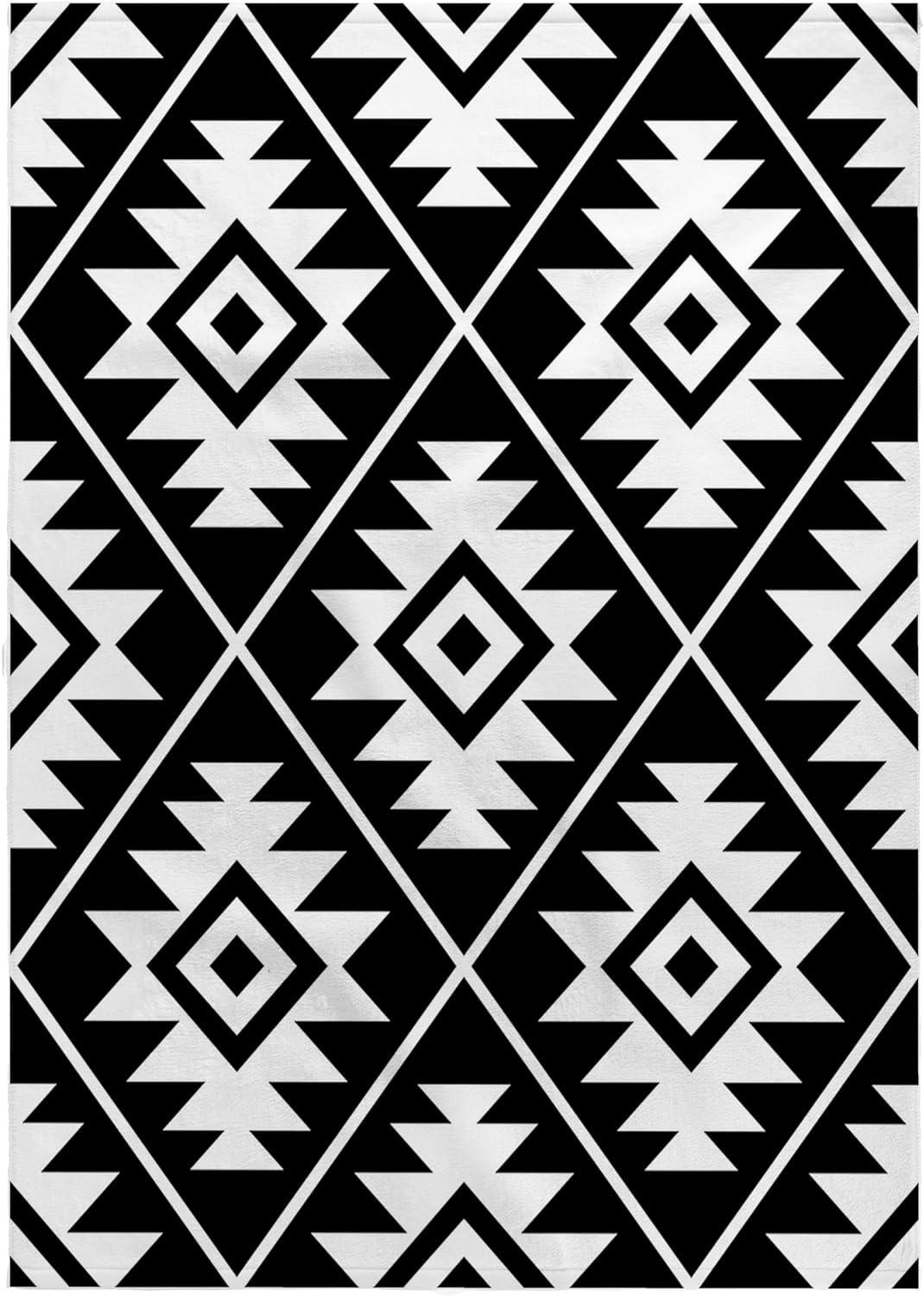 3dRose - Aztec Symbol Pattern in White on Black. - Towel - (twl-291953-2)