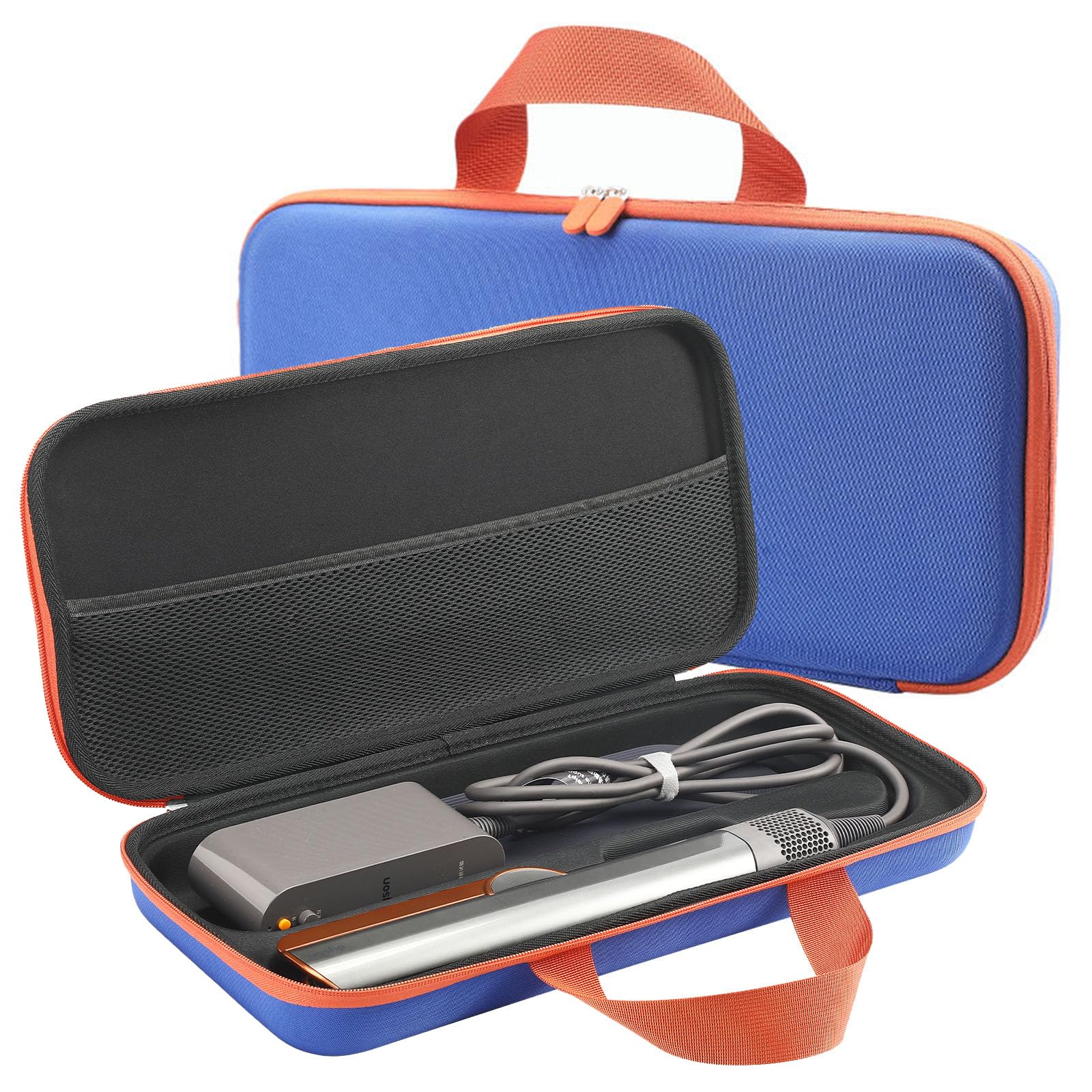 Funda rígida de transporte compatible con Dyson Airstrait Straightener HT01, almacenamiento seguro y protección para tu alisador de cabello y accesorios (azul)