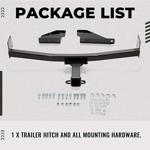Miniatura 6 de KUAFU Receptor de enganche de remolque de remolque clase 3 de 2 pulgadas compatible con modelos Nissan Rogue 2008-2020 Nissan Rogue Select 2014-2015