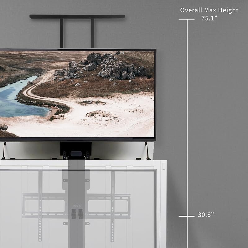 VIVO Black Motorized TV Stand for 32-65 in Screens, MOUNT-E-UP65A image 4