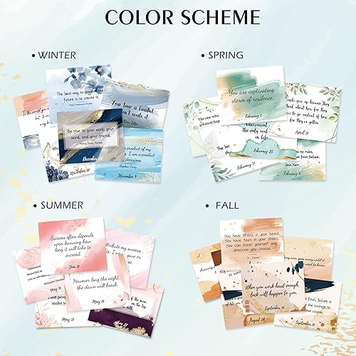 Miniatura 4 de Calendario diario motivacional e inspirador, calendario diario con citas inspiradoras, 5.5 x 4.8 pulgadas, decoración perpetua de escritorio de