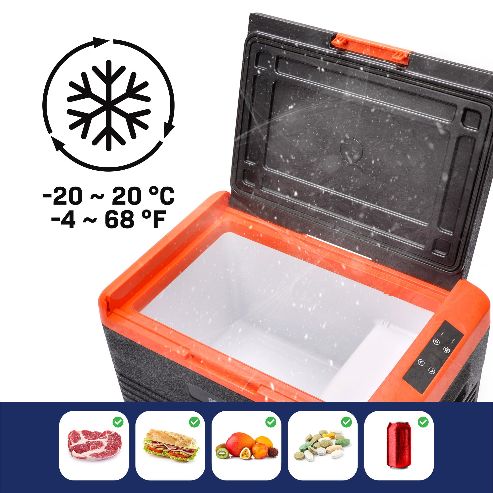 meteor thermoelektrischer Kühlschrank Elektrische Kompressor-Kühlbox 12/24V und 230V für Picknick Auto Boot Camping Isolierung Kühlschrank