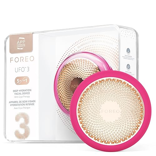 FOREO UFO 3 - Infusor de máscara facial LED - Hidratante profundo - Terapia de luz roja - Cuidado de la piel facial 5 en 1 - Terapia de luz LED