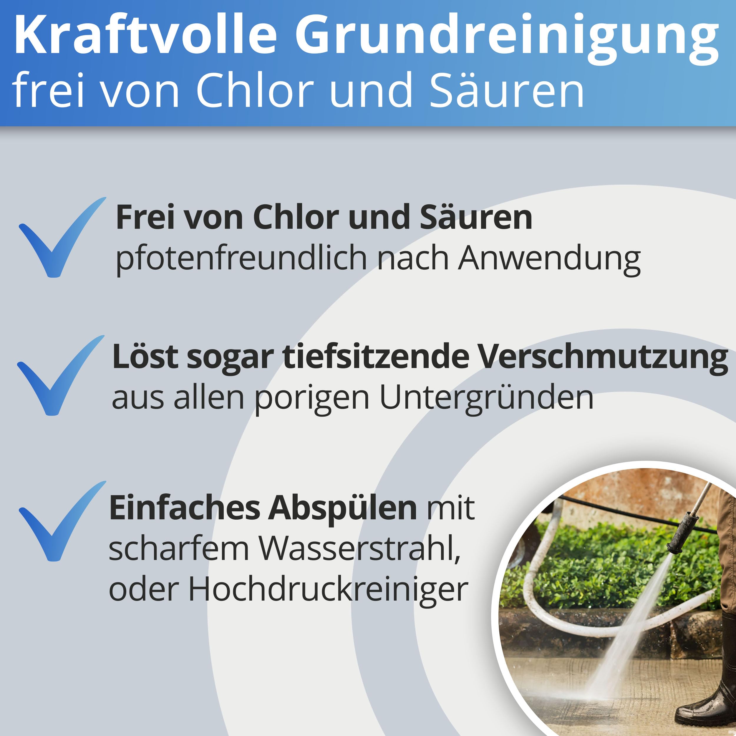 Nanoprotect Steinreiniger Konzentrat | 5 kg inkl. Drucksprüher | Für ca. 500 m² | Intensivreiniger für Außenanlagen | Ideal für Haus, Hof und Garten
