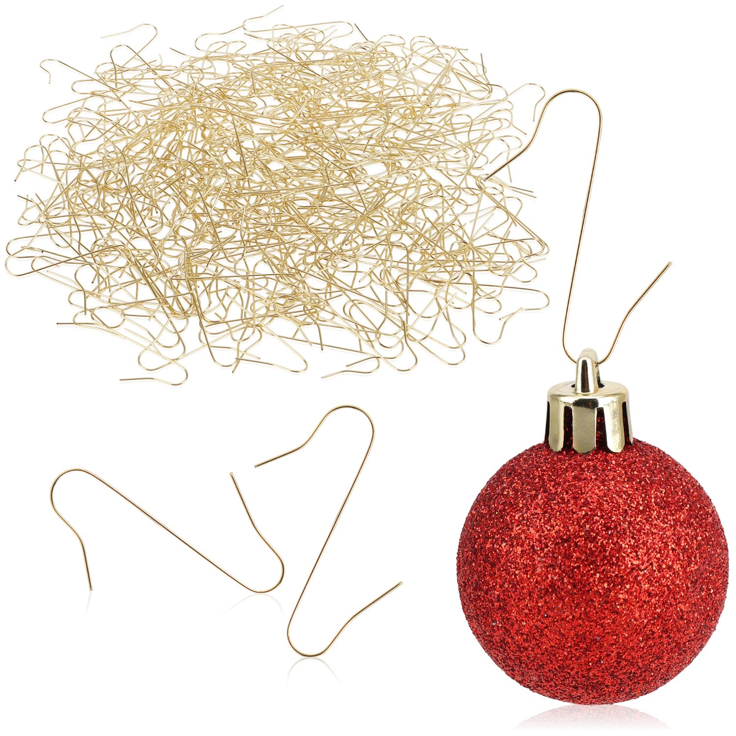 COM-FOUR® 300x Hook for Christmas tree decorations - Double hook for Christmas tree decoration - Perfect for deco pendant