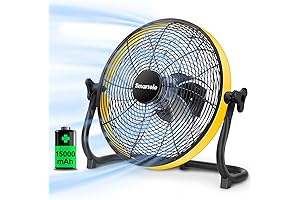 Smartele 12 Rechargeable Floor Fan | 15000mAh Battery, Long Lasting Battery Operated...