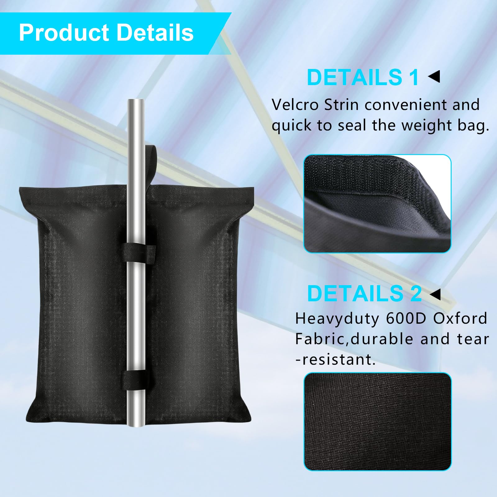 Sac De Sable Pour Parasol VGEBY - Base De Parapluie Carrée Amovible En