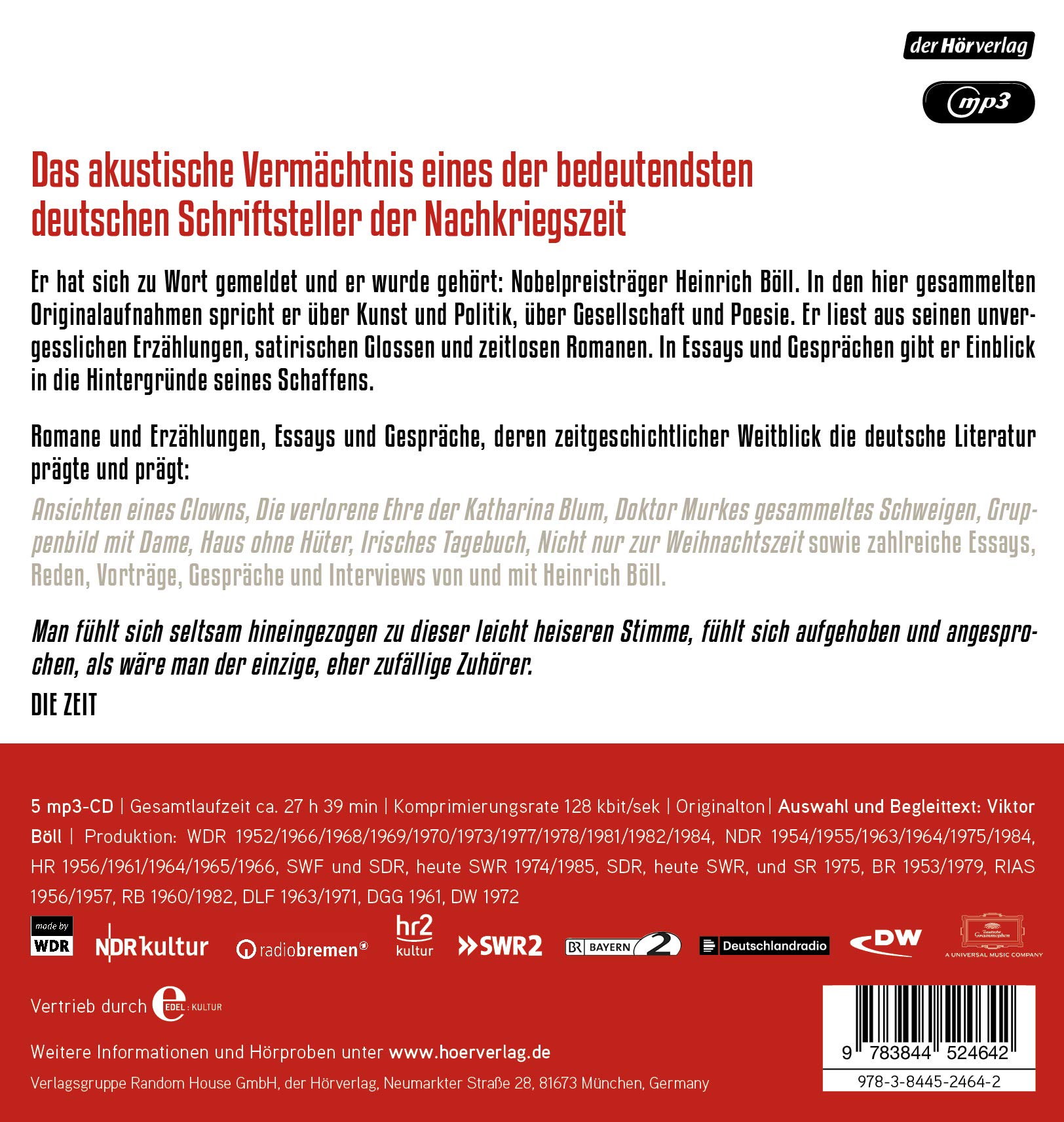 Hörwerke: Originalaufnahmen 1952-1985