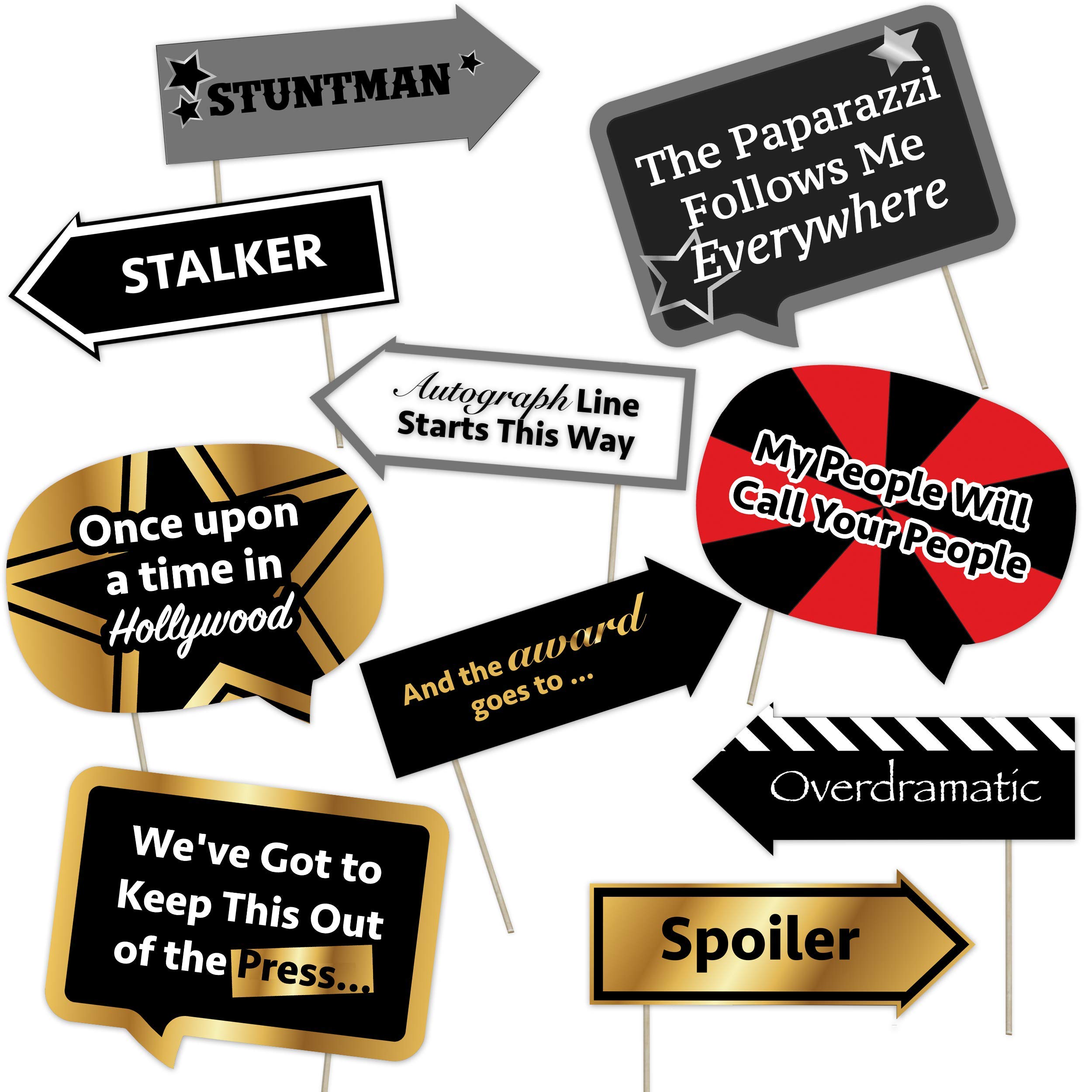 Buy Hooray for Movie Night Photo Booth Props Hollywood Party