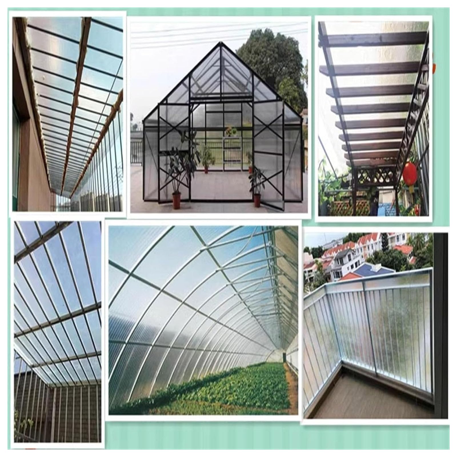 Impermeable Placas Transparente,Planchas Transparentes Tejados,Paneles De Techo De Policarbonato,para Techos,Exterior, Terraza,Jardín,Hojas De Invernadero,Marquesinas(Size:120 cmx300 cm(3.94x9.8 ft))