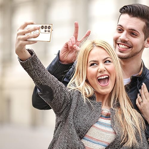 Miniatura 8 de ZTOFERA Funda magnética para Samsung Galaxy S23 Ultra 5G compatible con MagSafe, bonita funda con patrón de corazón chapado con protección de