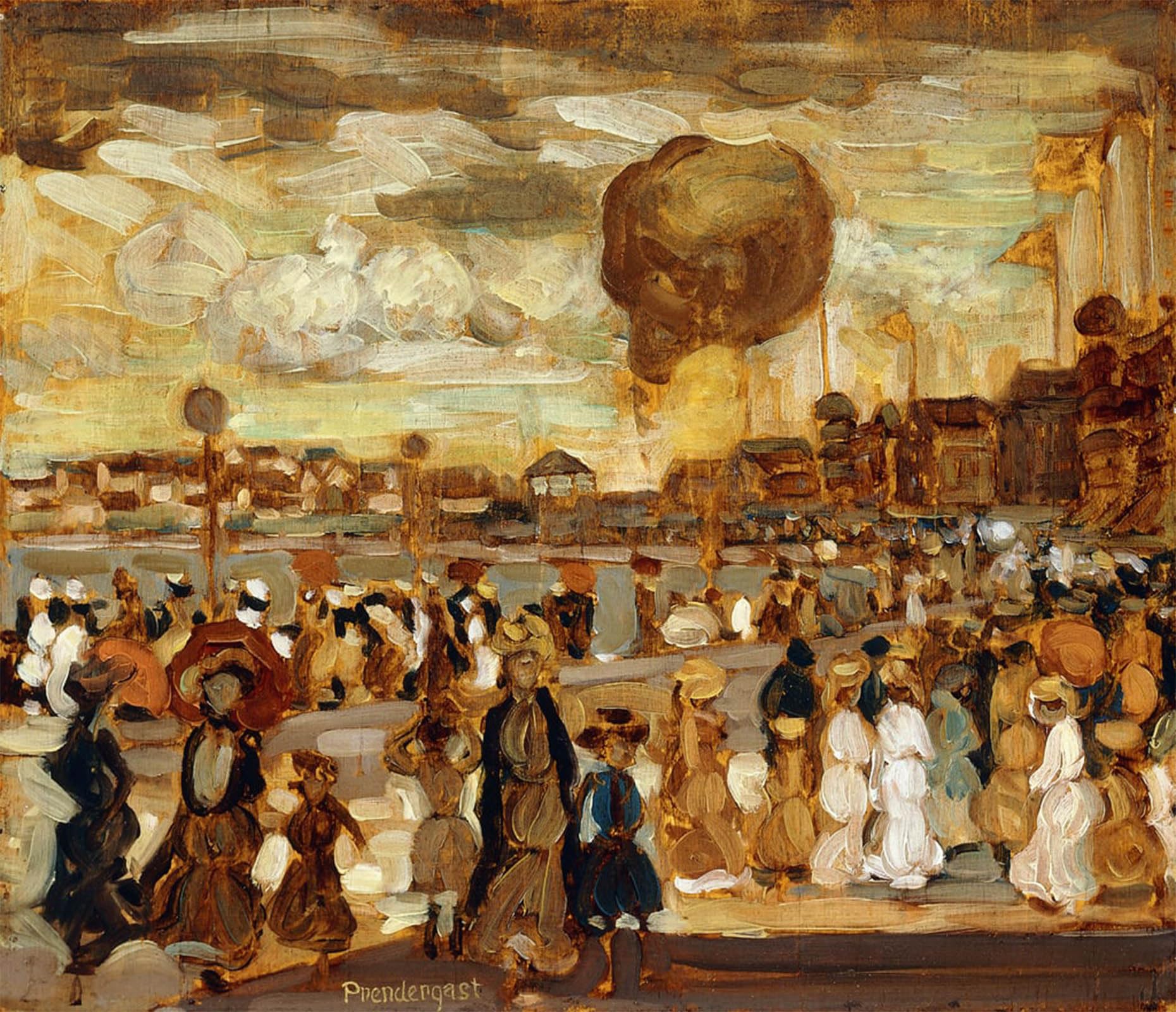ARTXLXXBN Famous Art Print Poster Vintage Wall Art the Balloon by Maurice Brazil Prendergast Canvas Art Poster for Home Decor 60x90cm