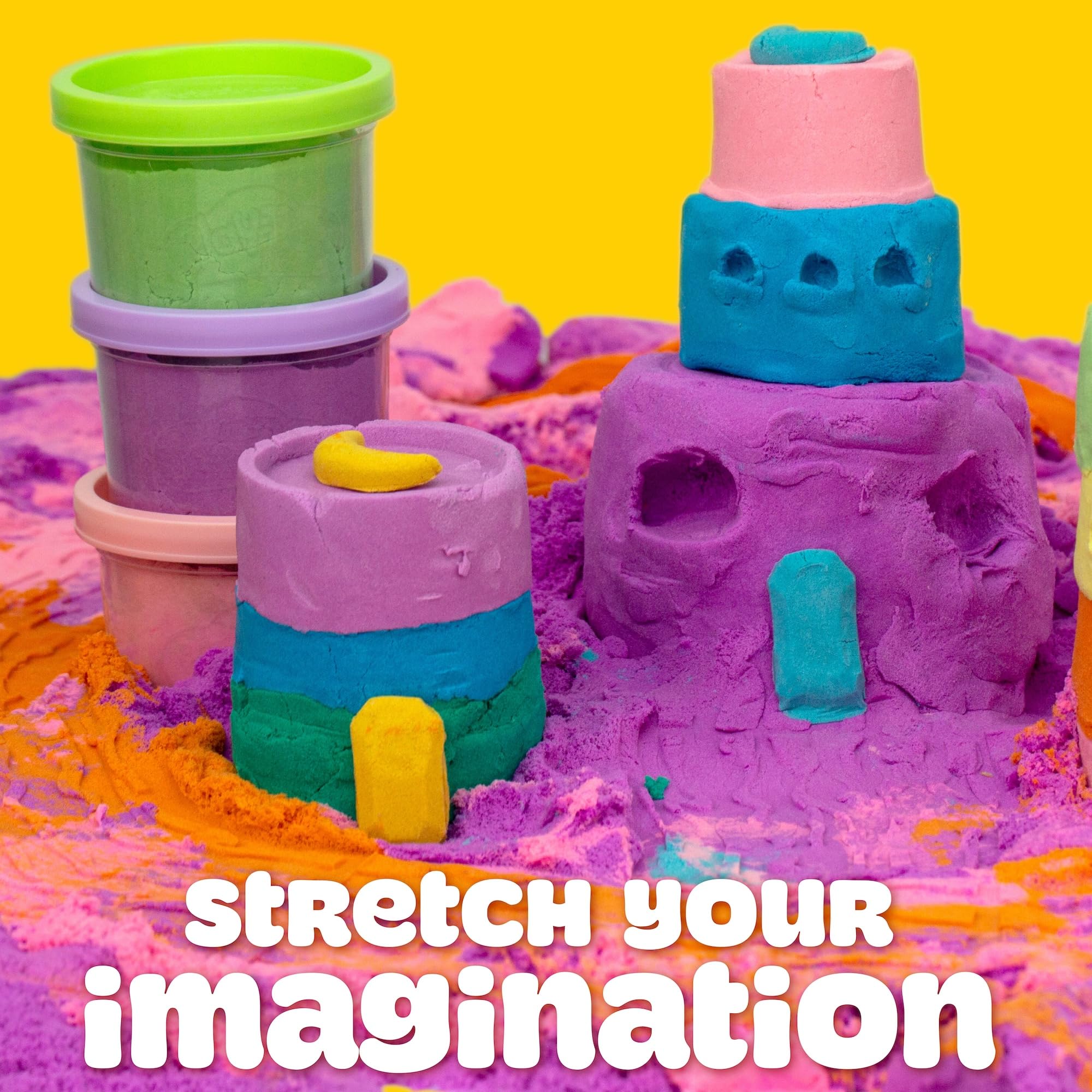 Play-Doh 6-częściowy zestaw piasków zapachowych, piasek do zabawy w zamykanych pudełkach, wypełnienie pojemników sensorycznych, zabawki podróżne, zabawne prezenty dla dzieci od 4 lat