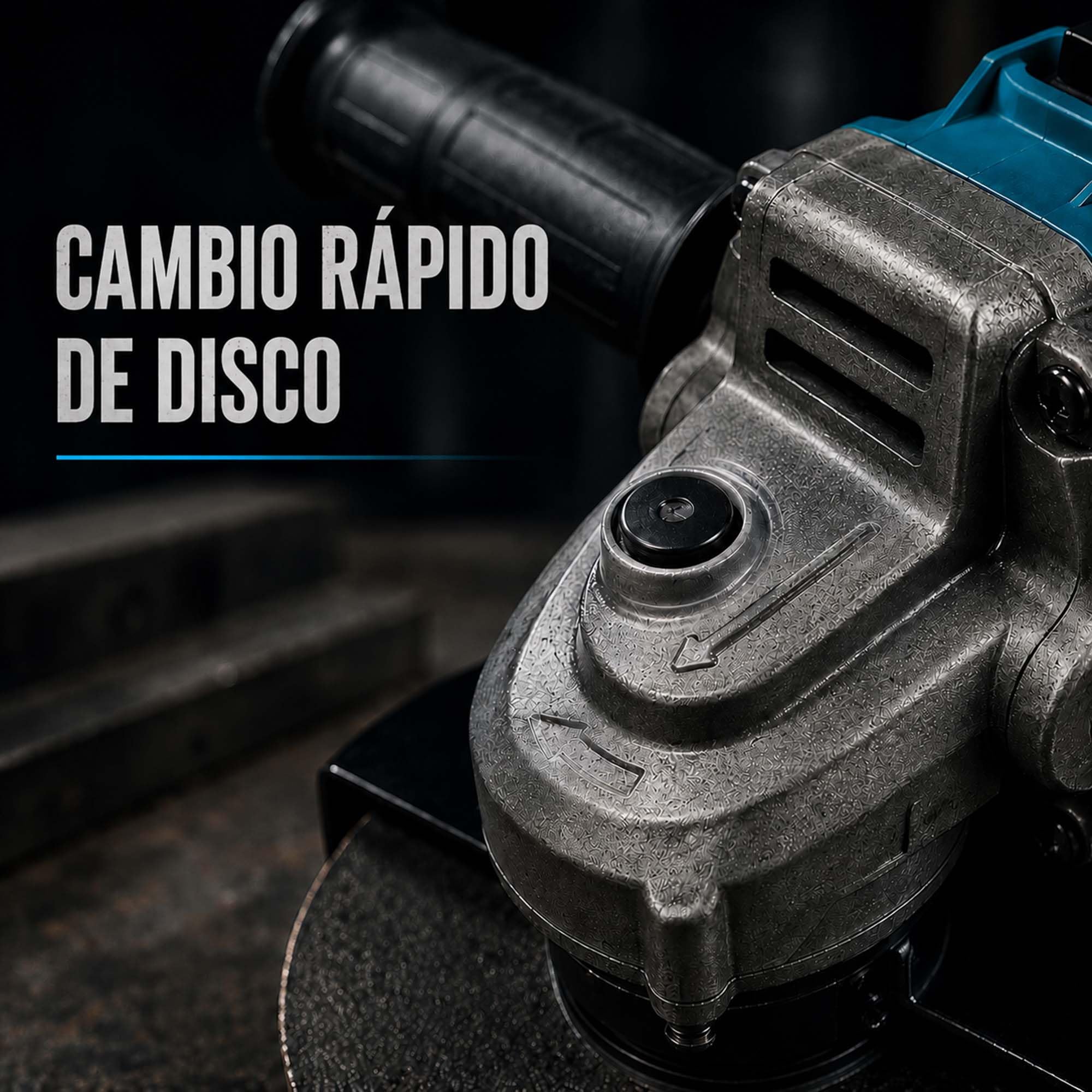 Amoladora angular inalámbrica 125 mm, amoladora brushless 10000 rpm con 2 baterías de 4,0 Ah y cargador, para metal, piedra y azulejos, con maletín