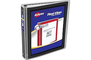 Flexible Binder 2 Inch, 1 Black Binder with 1.5 Inch Round Rings (17637)