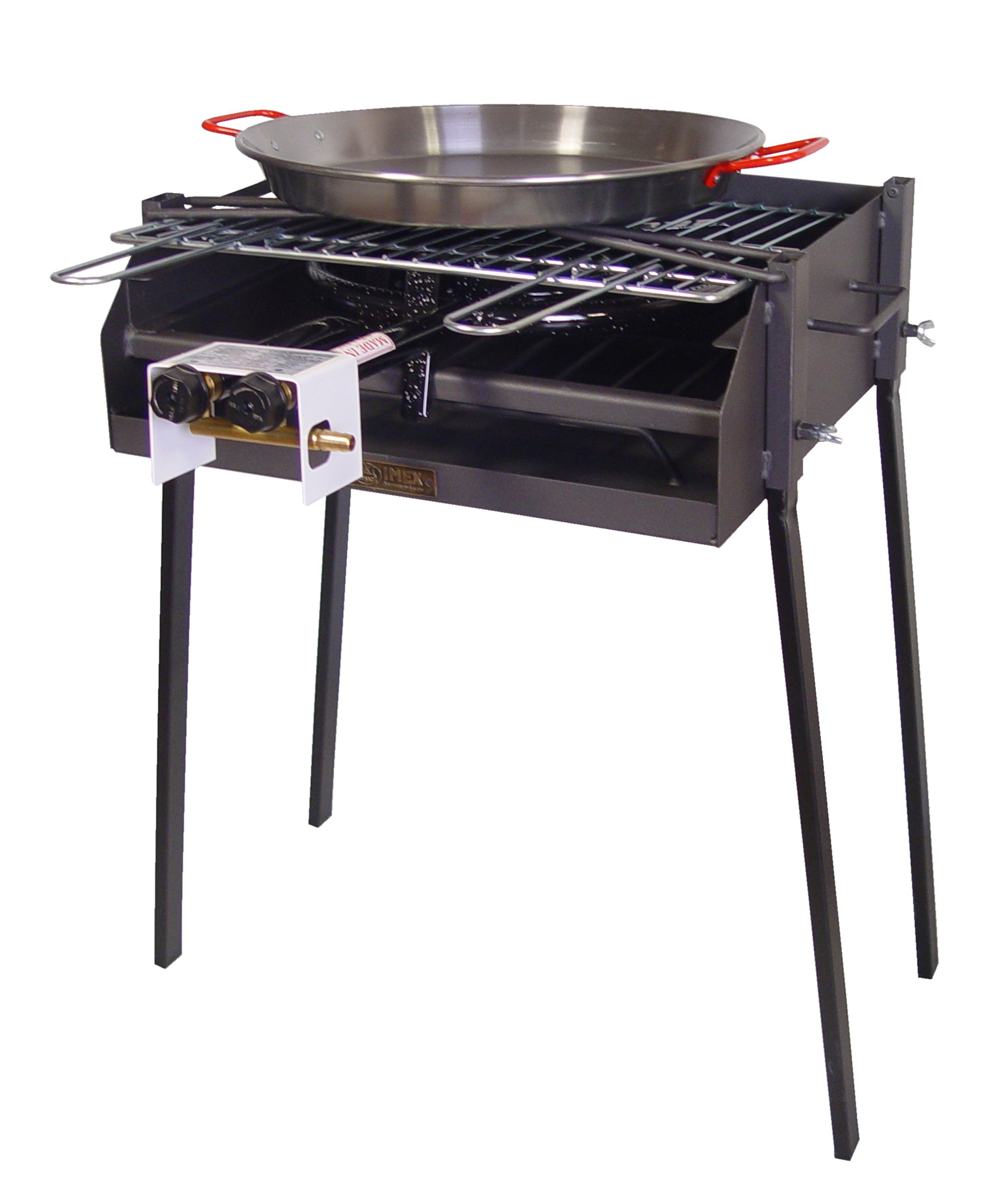 Imex El Zorro 71588 - Kit Barbacoa Cuadrada, 50 x 40 x 75 cm, Color Negro