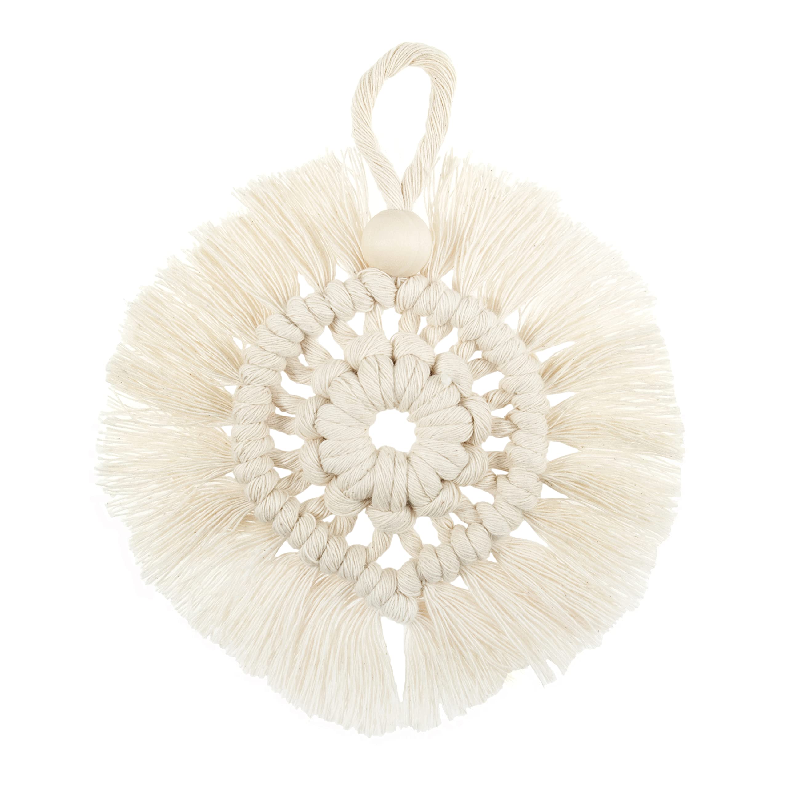 Trimits Cream Make Your Own Macramé Decoration Kit, Festive Wreath