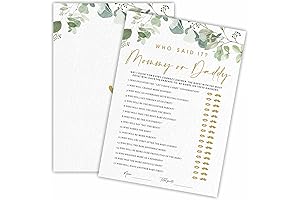 Baby Shower Conversation Starter: Guess Who Said It? Mommy or Daddy