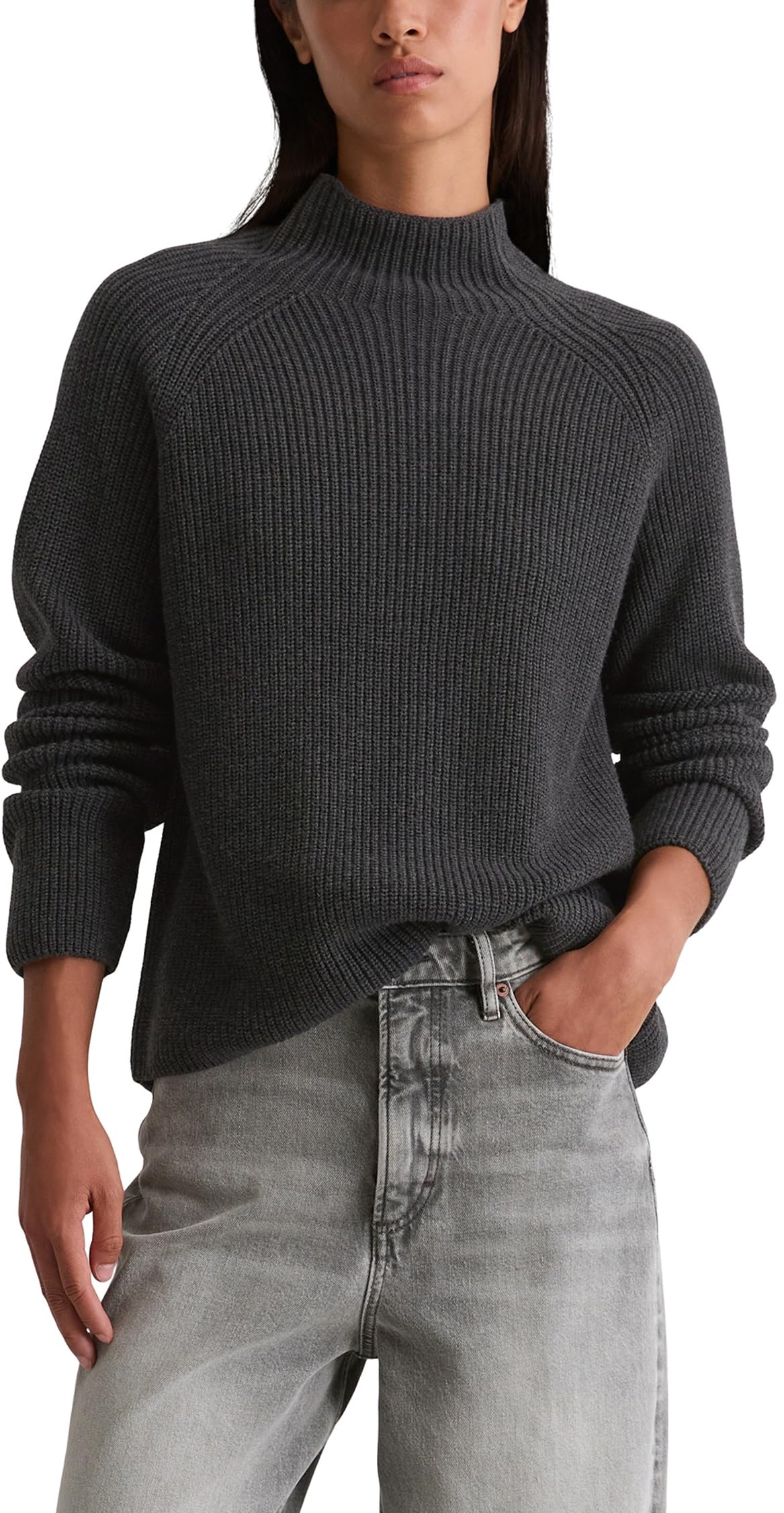 Marc O'Polo Damen Strickpullover aus Bio-Baumwolle Langarm