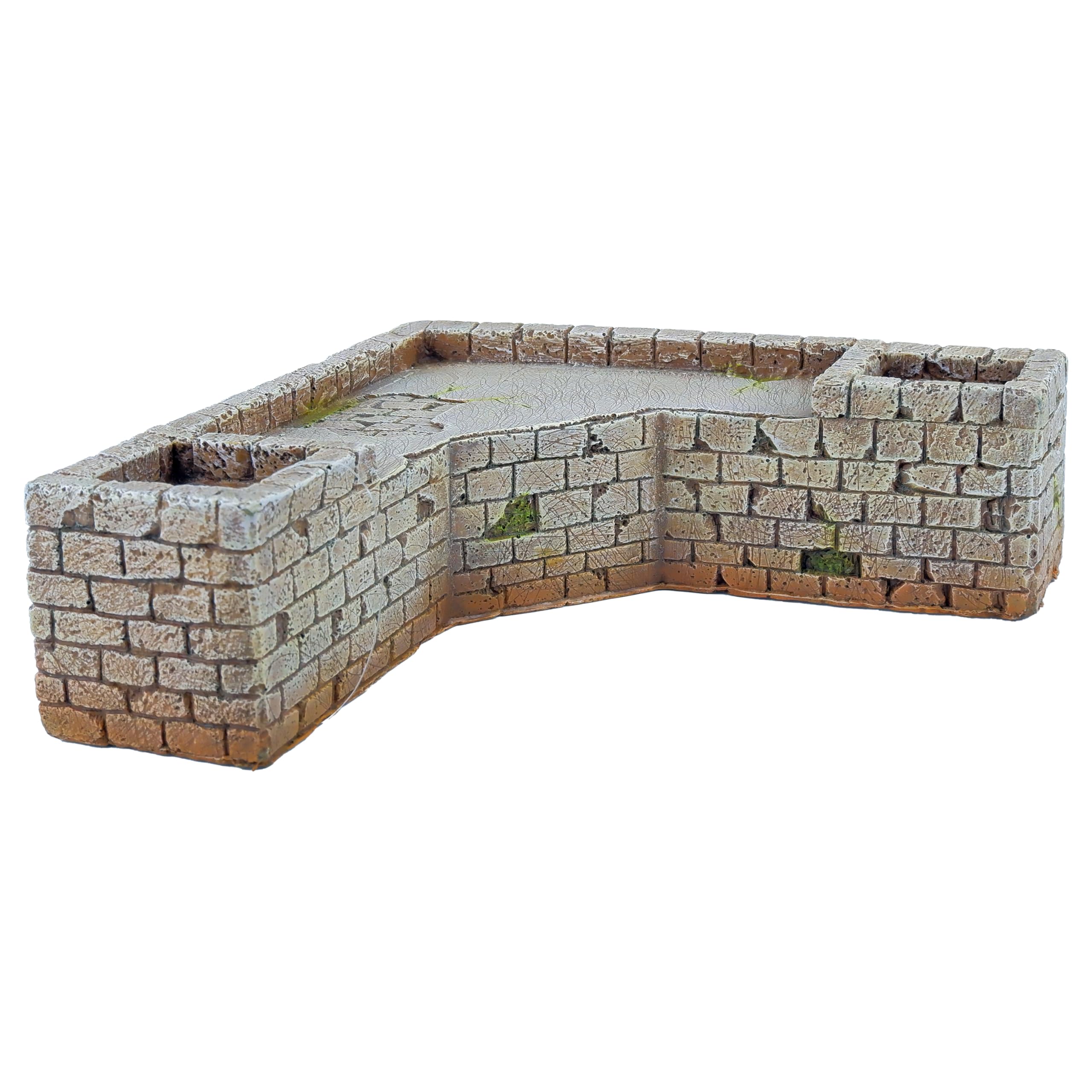 CLASSIC Aquarium Swim Through Under Gravel Corner Shelf Large Brown 213 x 213 x 67 mm | Natural Rock-Look Fish Tank Ornament | Safe Resin Decoration for Freshwater Aquariums