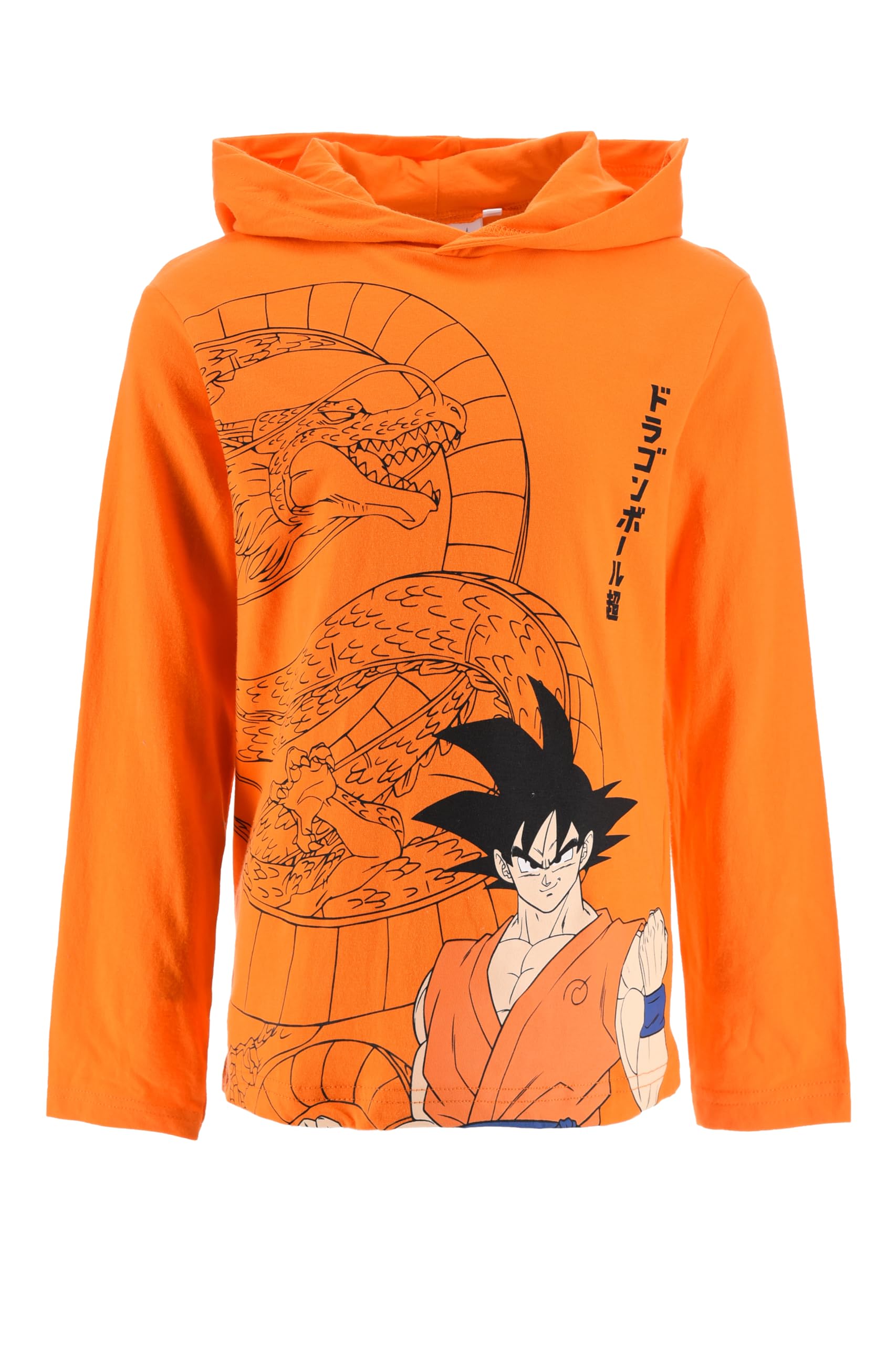 Dragon Ball Z Camiseta Niño, Camiseta de Manga Larga con Capucha, Regalo para Niños, Tallas 4 a 12 Años