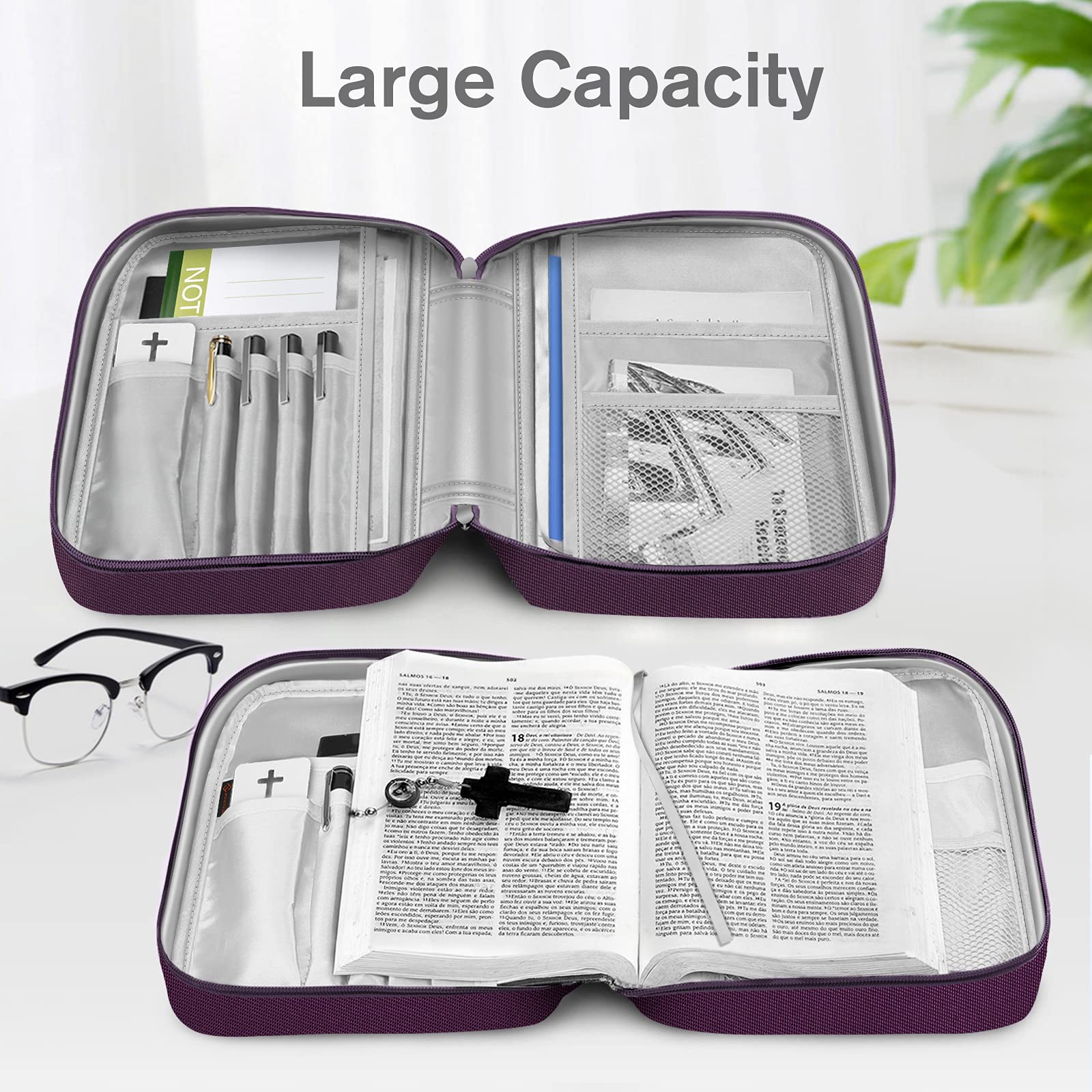 Custodia Porta Bibbia In Pelle PU Con Manico – Borsa Multitasca Per Donna, Impermeabile, Con Scomparti Per Penne, 4 Taglie Disponibili