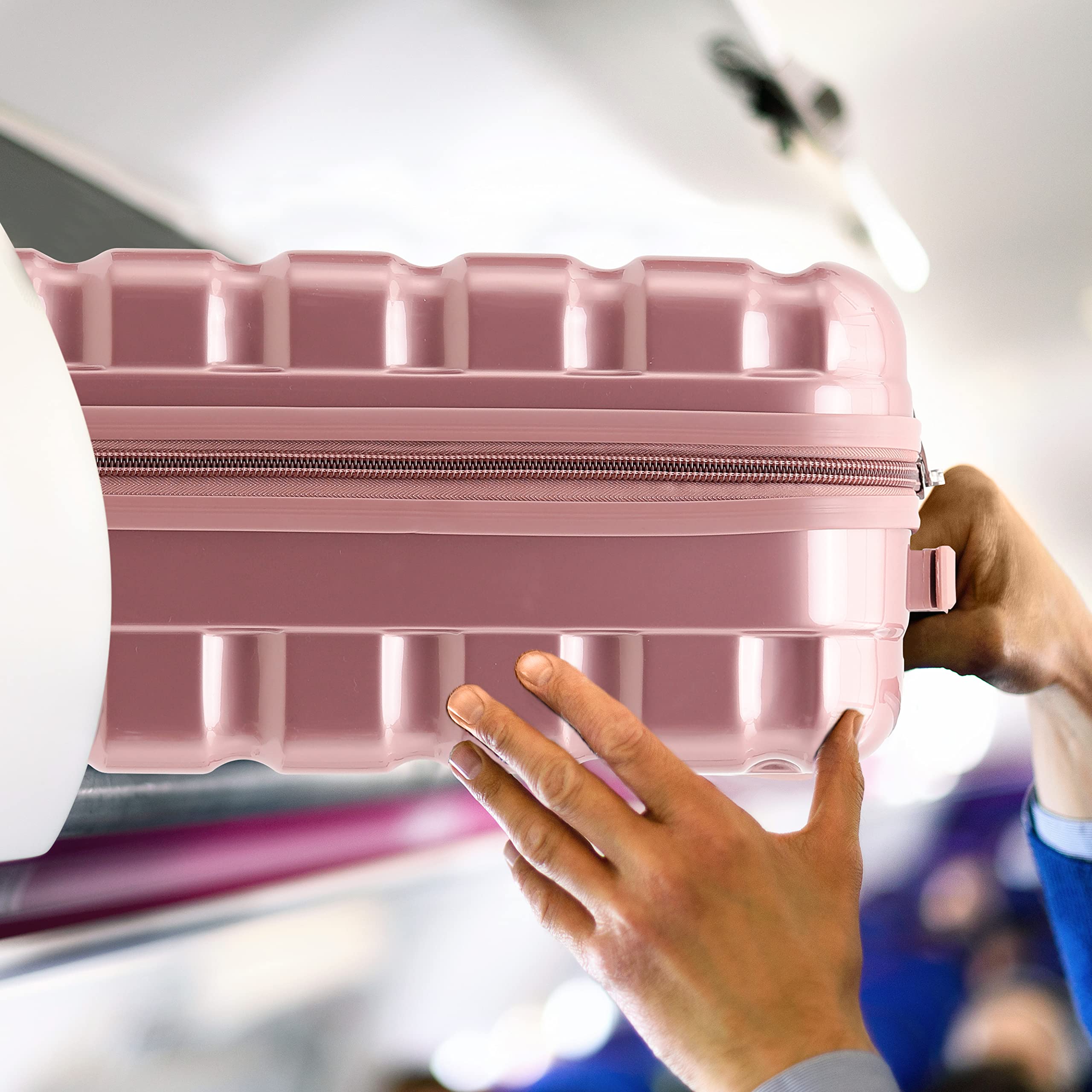 Flight Knight Cabin Suitcase 55x40x20 Ryanair Priority, EasyJet, Jet2 Lightweight Small Durable 4-Wheel Cabin Case, Carry-On for Over 60 Airlines, Hard Shell, 10kg Hand Luggage Bag (55 x 40 x 20 cm)