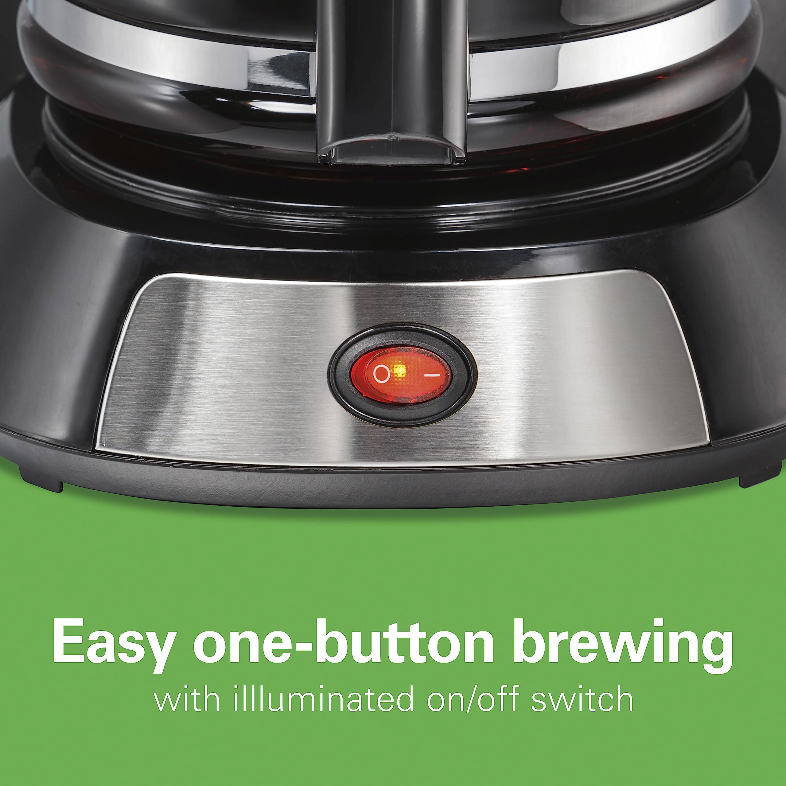 Hamilton Beach 12 Cup Coffee Maker, Stainless Steel Accents