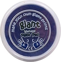Craftplay-Almohadillas de Pintura Lavables Gigantes, aptas para Manos y pies, 15 cm de diámetro, Color Azul, (AMZ488GIPB)