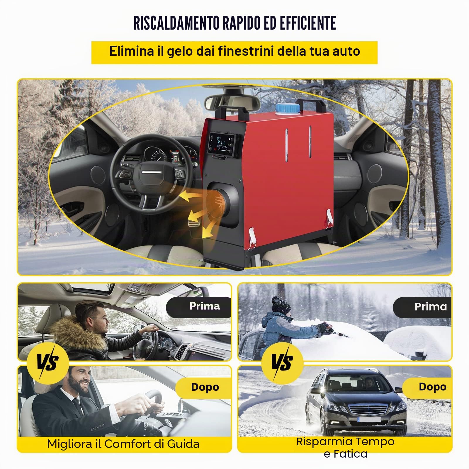 VEVOR Riscaldatore per ambienti diesel, 5 KW, 12 V, riscaldamento diesel, riscaldamento ad aria diesel, riscaldamento ad aria diesel, riscaldamento da pavimento per auto, camper, barche, camion