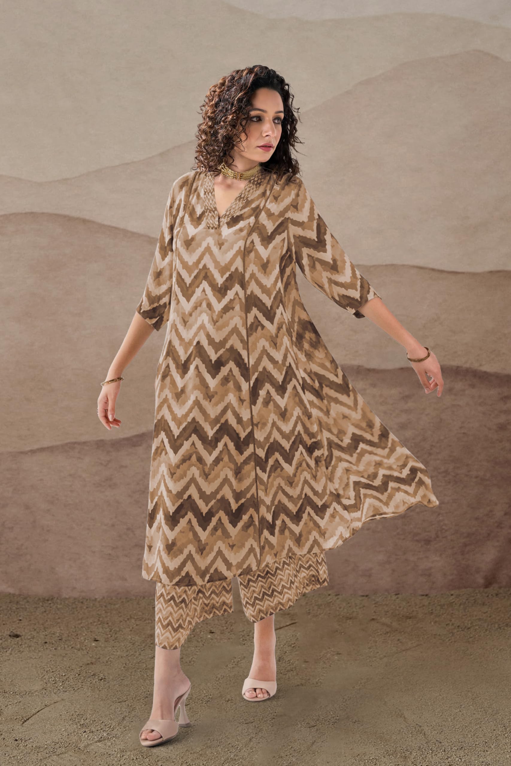 Toochki Co Ord Set For Women | Casual Wear Pant Top Set | Fancy Co-Ord Set | Full Pair Set | Women Kurta Sets Kurtis | Two Piece Co Ord Sets | Coord Sets For Women | Printed Cotton Co Ord Set Yellow