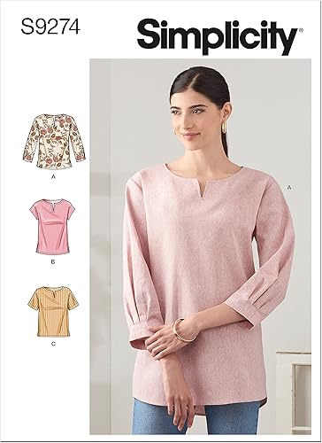 Simplicity Misses' - Paquete con hombros caídos, patrón de costura Code 9274, tallas 6-14, color blanco