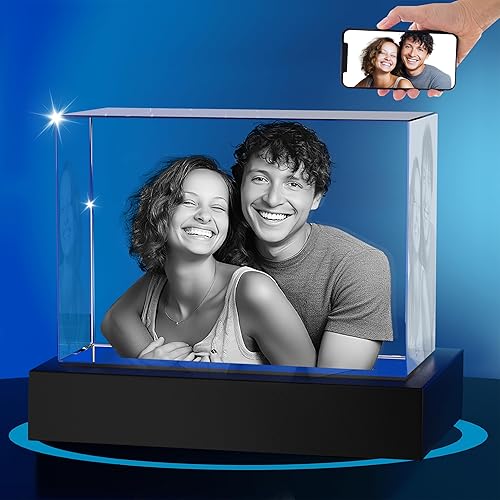 Cristal fotográfico 3D, imagen 3D personalizada en cristal, regalo de foto personalizado, gran regalo conmemorativo, cumpleaños, aniversario,