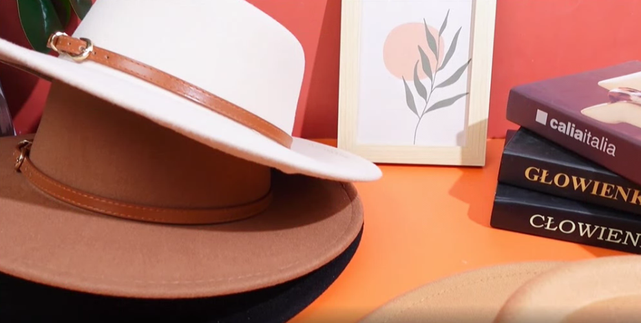 Sombrero de fieltro para mujer con ala ancha y hebilla miniatura 7