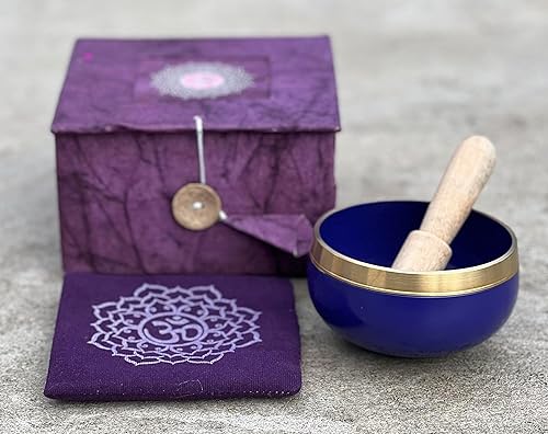 Miniatura 6 de Cuencos tibetanos con mazo y cojín (chakra corona)