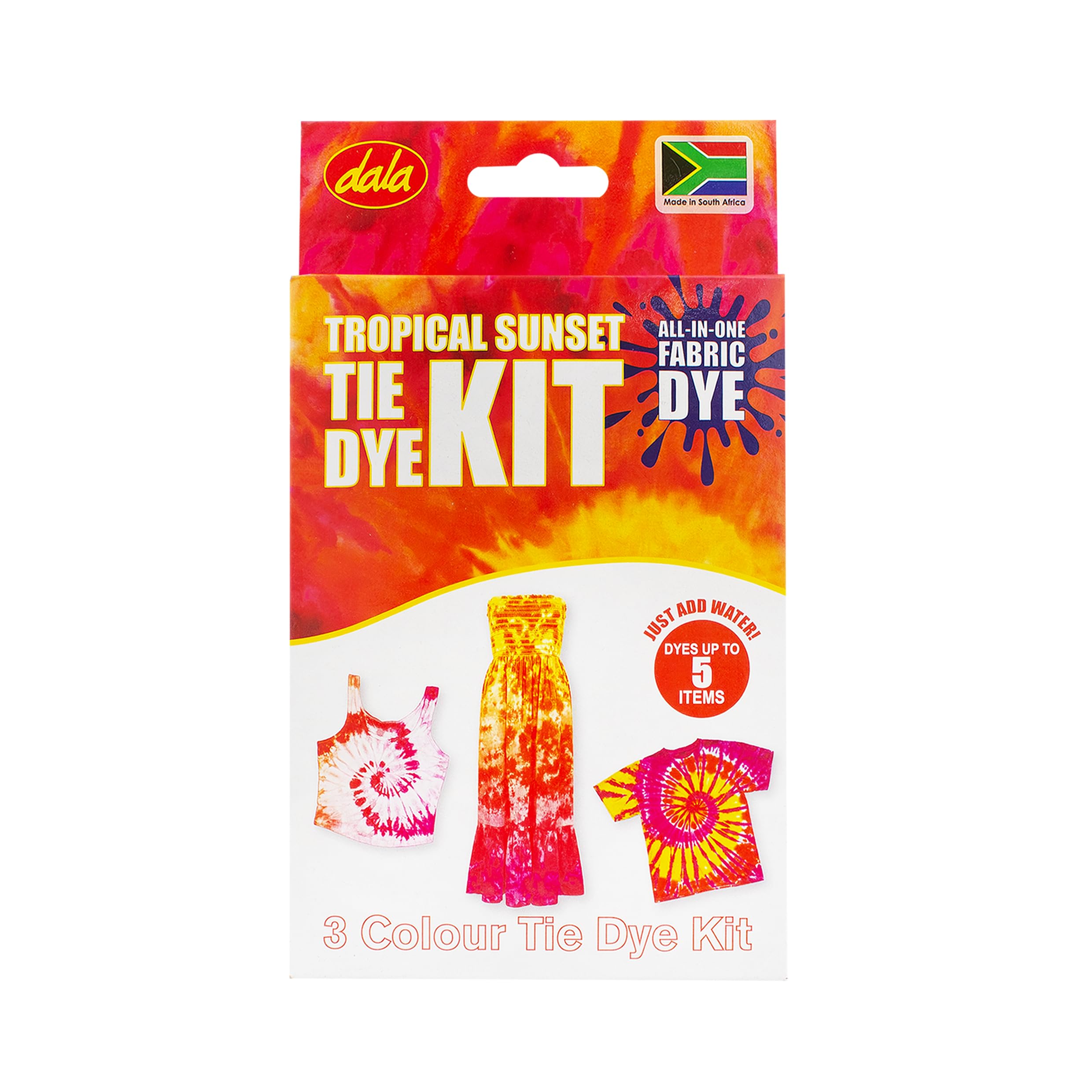 Dala Tropical Sunset Tie 3 Colours Dye Kit : Amazon.co.za: Arts