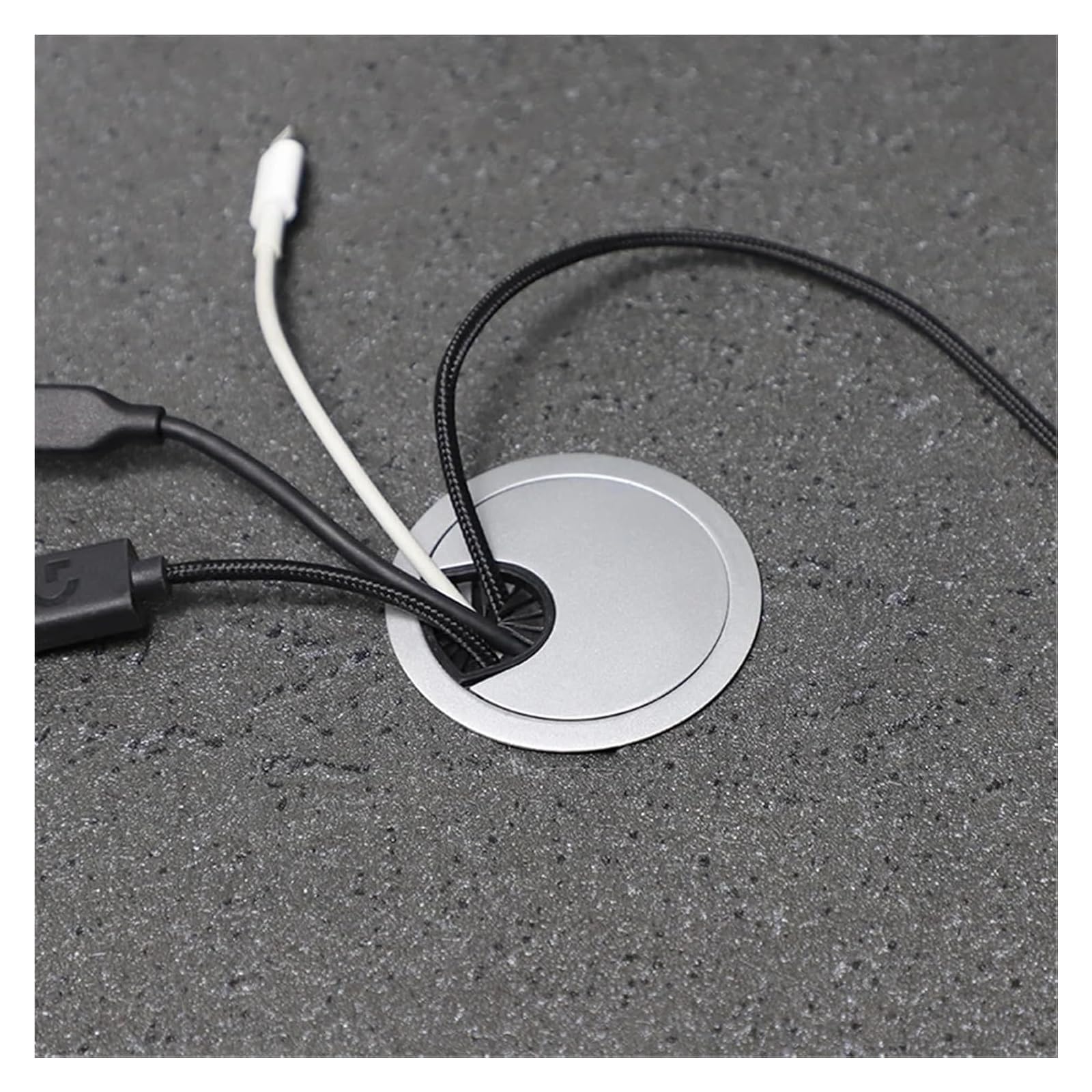 Kabel pierścieniowy do komputera stacjonarnego Zaślepka otworu na kabel stacjonarny Wielokolorowa 50-60 mm Okrągła 1/5/10/20 szt(Ferrous,10pcs)